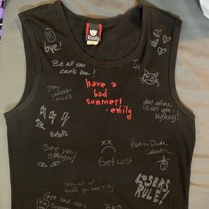 Vintage Emily the strange summer camp muscle tank